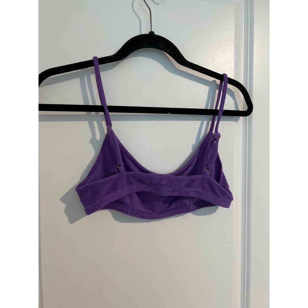 Danielle Bernstein Adjustable Strap Pull On Bra Top Neon Purple Women's Medium - Picture 5 of 5